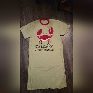 LAZY ONE I'm Crabby In The Morning OS Sleep Shirt